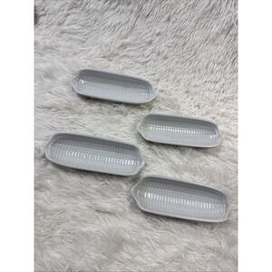 Vintage Dansk Corn Cob Dishes Set of 4 White Ceramic Portugal Farmhouse Decor